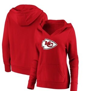 Kansas City Chiefs Fanatics Women's Primary Team Logo V-Neck Pullover
Hoodie